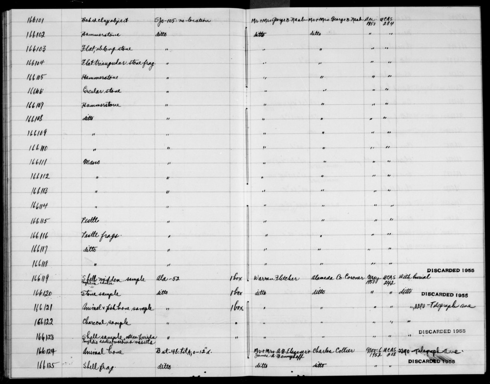 Documentation associated with Hearst Museum object titled Shell sample, accession number 1-166119, described as Shell midden sample; Mytilis edulis.