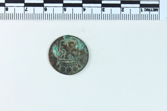 Hearst Museum object titled Coin, accession number 7-8070, no description available.