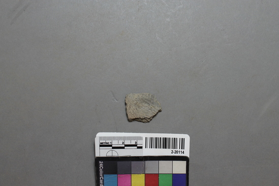 Hearst Museum object titled Potsherd, accession number 2-20114, described as Cord impressed