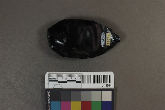 Hearst Museum object titled Scraper, accession number L-13764, described as Obsidian tool