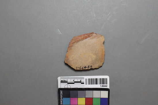 Hearst Museum object titled Potsherd, accession number 1-66442, described as Colorado Red II, Colorado shoulder.