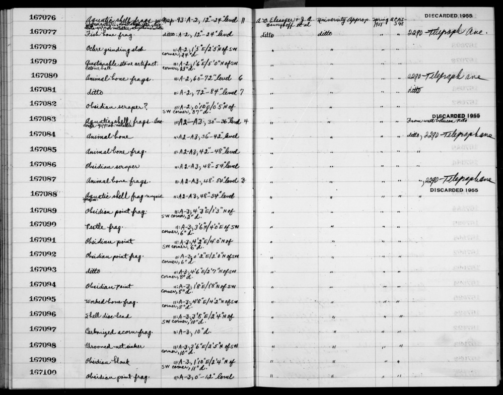 Documentation associated with Hearst Museum object titled Metacarpal frag, l, accession number 1-167085.1, no description available.