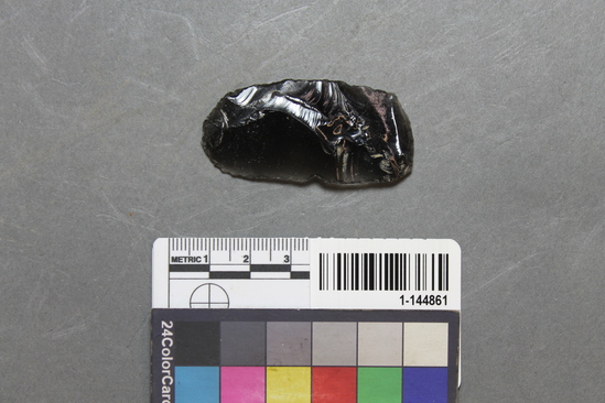 Hearst Museum object titled Scraper, accession number 1-144861, described as Obsidian