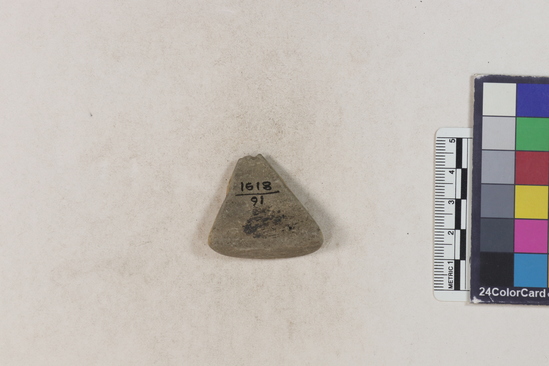 Hearst Museum object 155 of 160 titled Potsherd, accession number 16-8191, described as Potsherd: rims Section of Manta on beach currently inhabited. Numbers  8111 to 8194 are sherds picked up on beach at low tide.