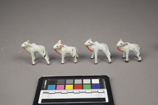 Hearst Museum object titled Toy cow, accession number 9-11044d, no description available.