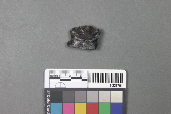 Hearst Museum object titled Projectile point fragment, accession number 1-223791, described as Obsidian.