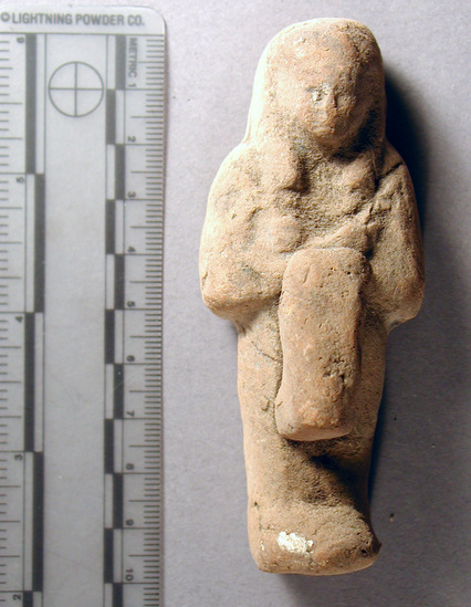 Hearst Museum object 2 of 2 titled Ushabti, accession number 6-19354, described as Pottery: ushabti.